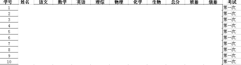 成绩表